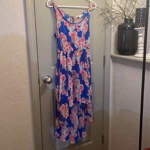 Juniors Candies high-low, mid length floral dress